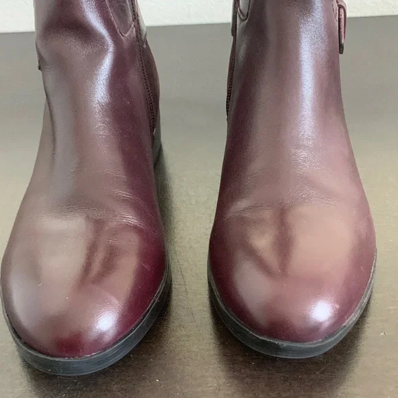 NWOT Marc Fisher Tall Plum/ Burgundy Leather & Suede Riding Boots. - Picture 5 of 10